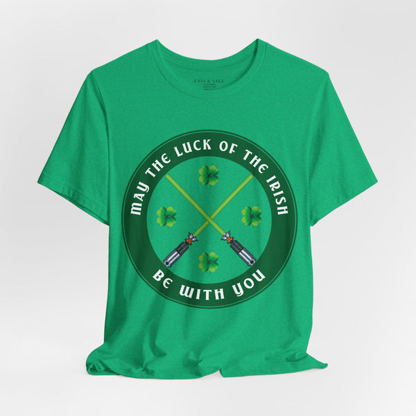 May the Luck of the Irish Be with You Sci-Fi St. Patrick's T-Shirt