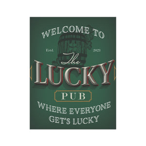 Lucky Pub Irish St. Patrick's Yard Flag