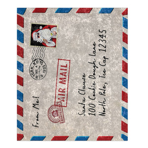 santa mail cute christmas throw blanket