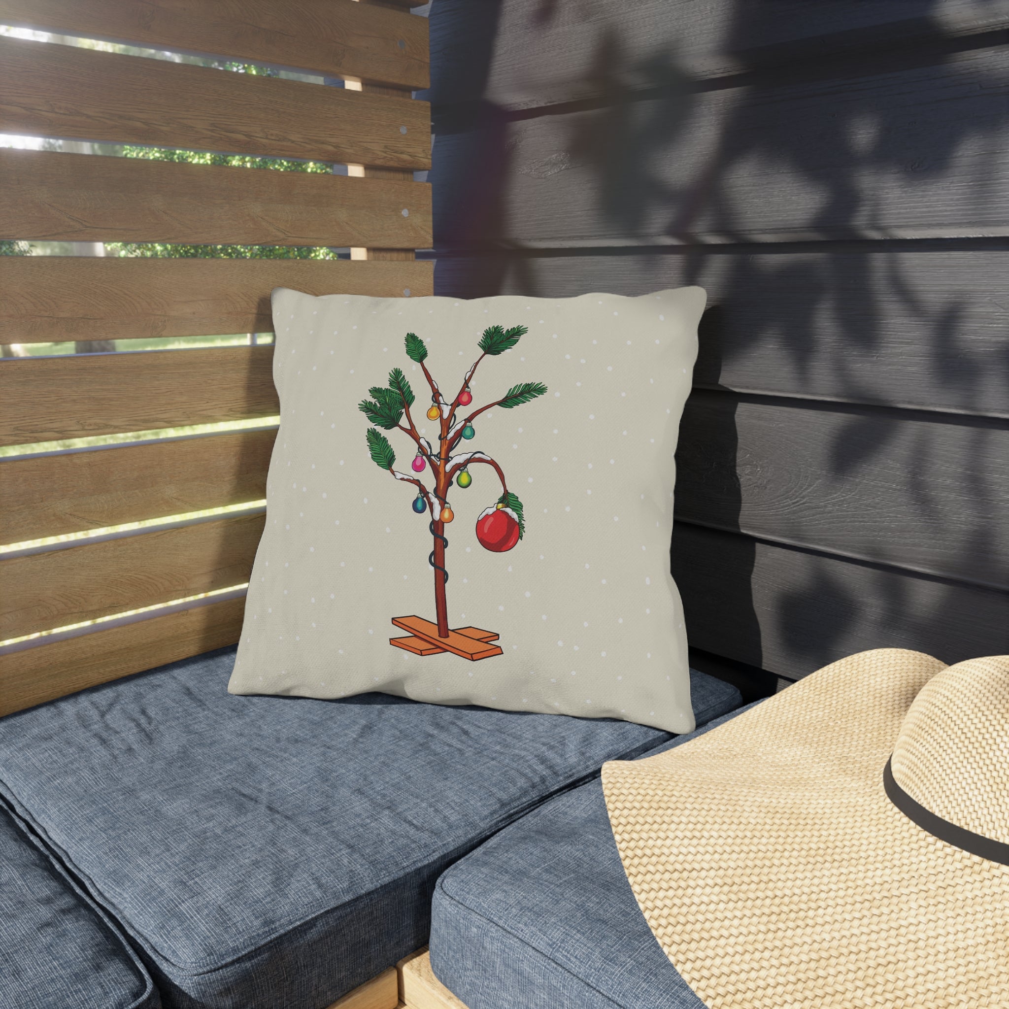 Charlie Brown Christmas Tree Christmas Throw Pillow