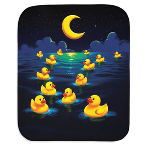 rubber ducky ocean cute sherpa baby blanket