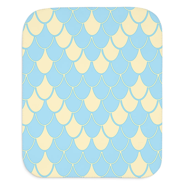 cute snake skin blue yellow baby blanket