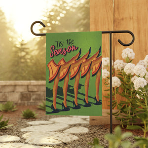 Garden flag with 'Christmas Outdoor Holiday' design