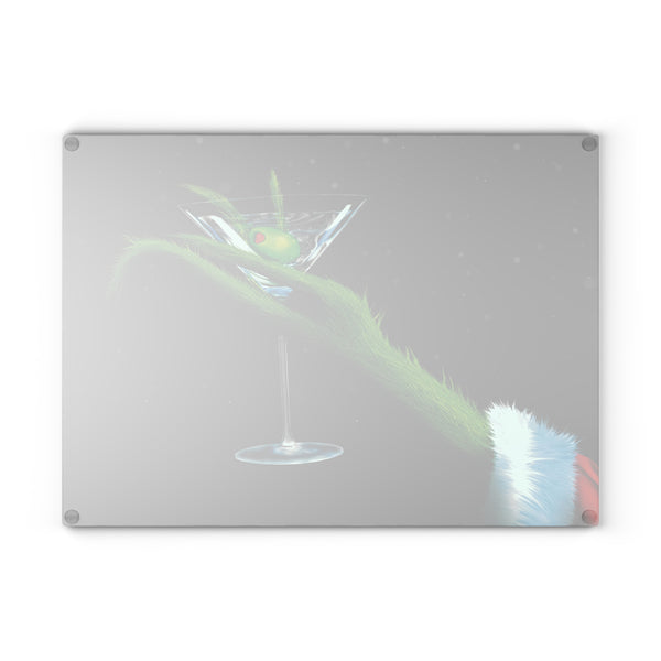 The Martini Grinch Christmas Cutting Board