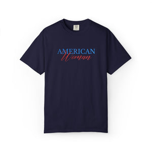Navy blue t-shirt with 'Positive' text on a white background