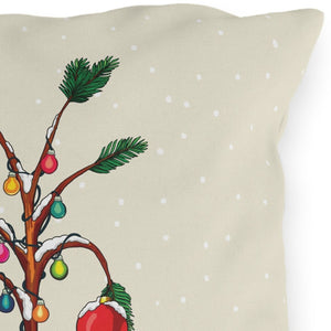 throw pillow with 'Charlie Brown Christmas Outdoor' design