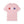 Pink t-shirt with red, white, and blue paw prints on a white background