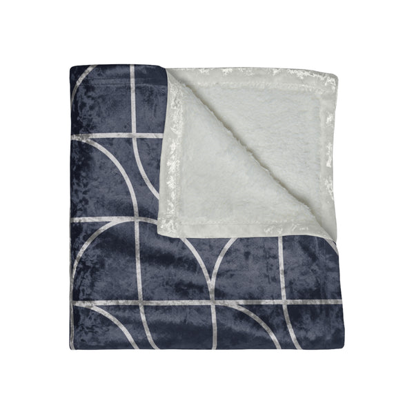 Sapphire Blue Art Deco Decorative Throw Blanket