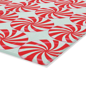 Candy Cane Peppermints Christmas Cutting Board