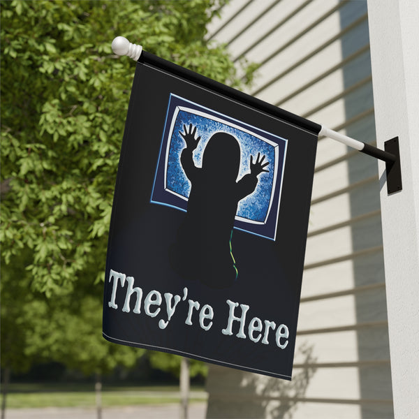 Poltergeist They're Here Halloween Yard Flag