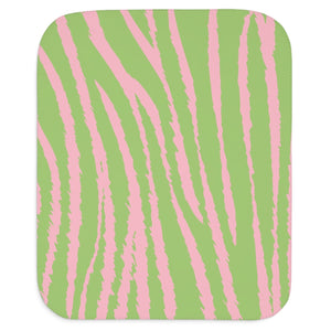 pink and green animal print stylish baby blanket