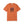 Orange t-shirt with graphic design of two characters and text on a white background