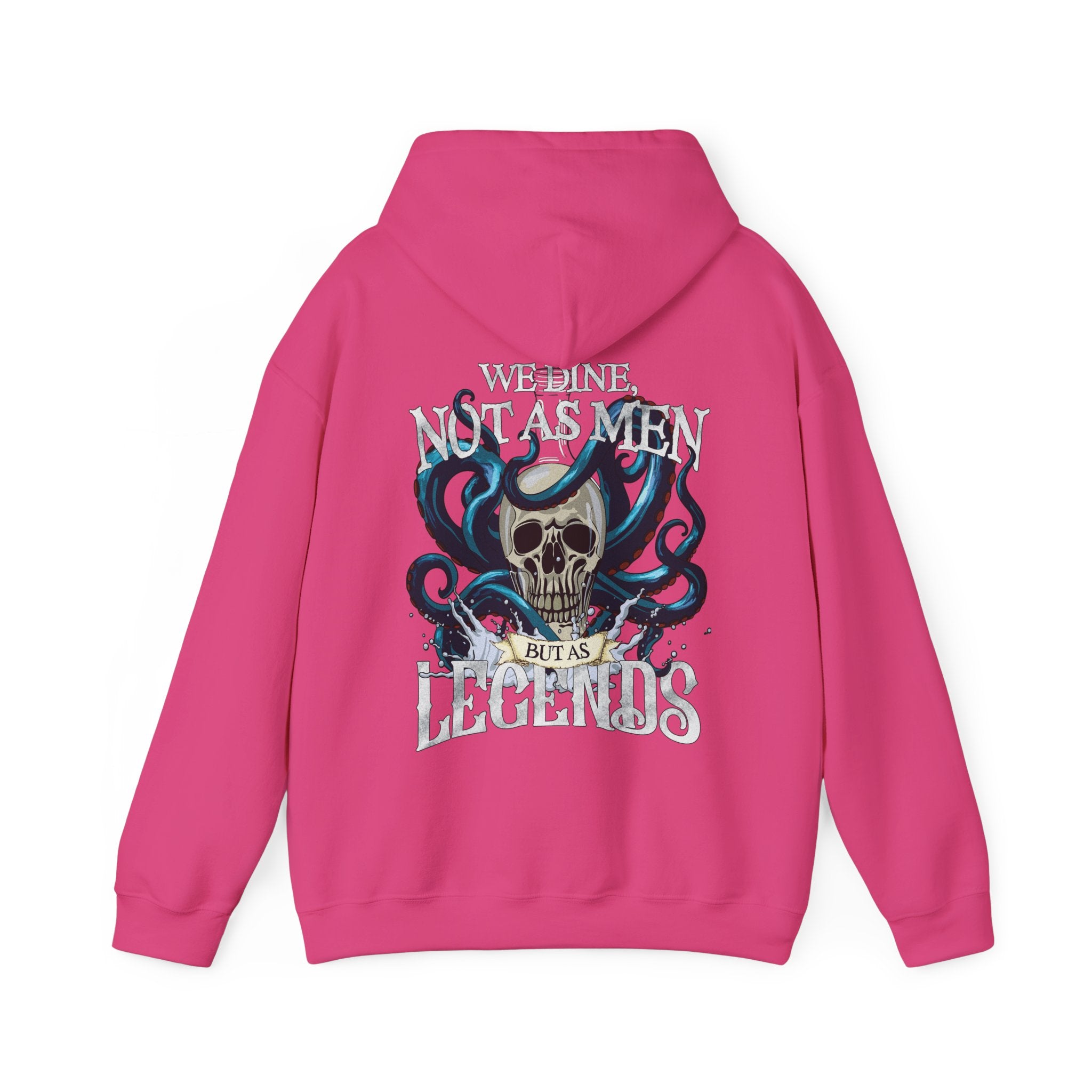Pirate Sayings Skull Dine as Legends Men's Hoodie