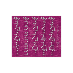 La Vie En Rose Sheet Music Shimmering Pink Throw Blanket