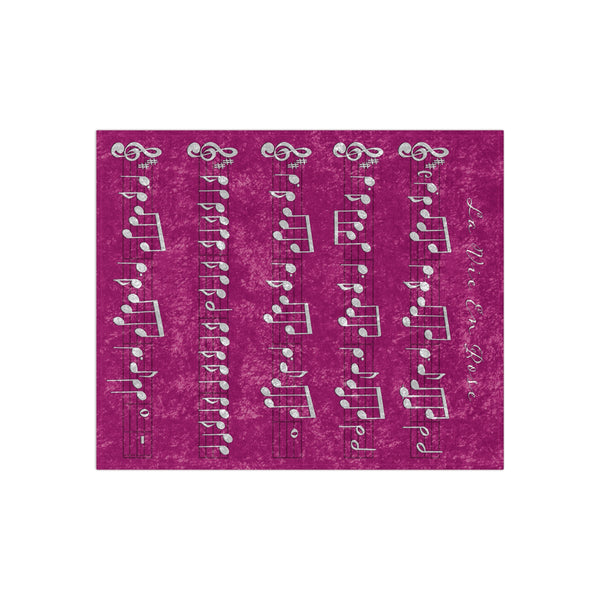 La Vie En Rose Sheet Music Shimmering Pink Throw Blanket