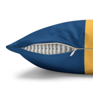 Blue & Yellow Checkered Faux Suede Soft Pillow Cover