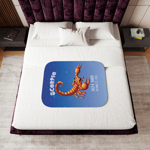 Soft sherpa blanket with 'Personalized Scorpio Zodiac | Custom Gift' design