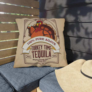 Turkey Tequila Funny Thanksgiving Throw Pillow