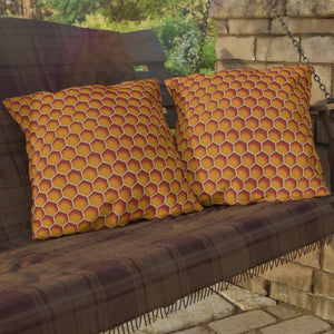 throw pillow with 'Honeycomb Accent Spring Decor' design