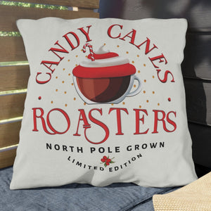 candy cane roasters Christmas throw pillow christmas coffee decorations