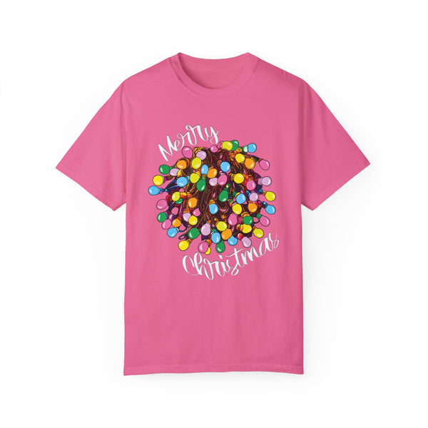 Comfort Colors® Tangled Lights Merry Christmas Funny T-Shirt