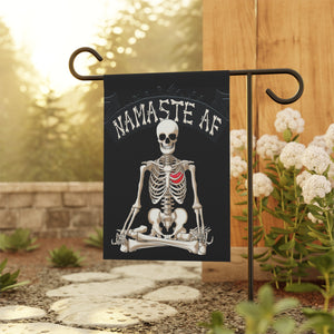 Namaste AF Skeleton Halloween Yard Flag