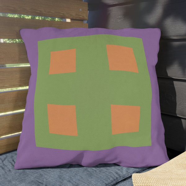 Pastel Purple & Green Indoor Outdoor Throw Pillow