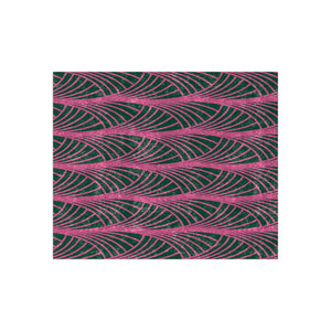 Green & Pink Art Deco Decorative Throw Blanket