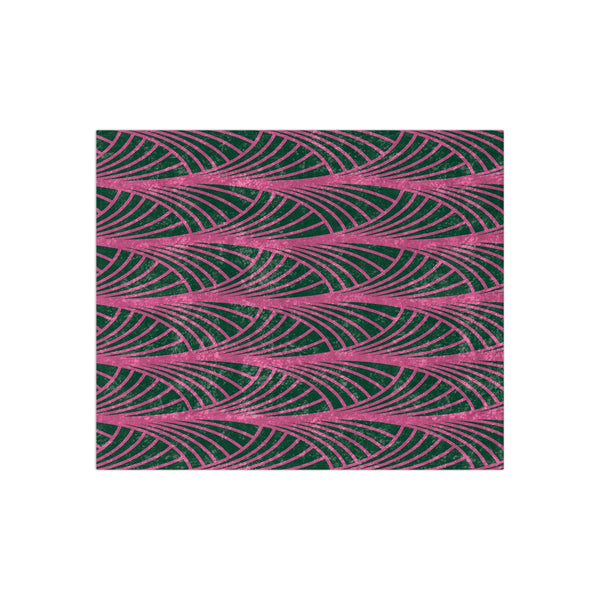Green & Pink Art Deco Decorative Throw Blanket
