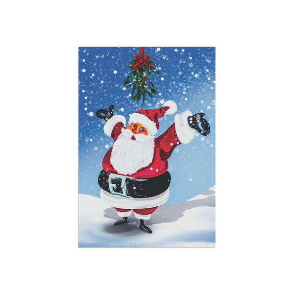Mistletoe Santa Seasonal Holiday Yard Flag