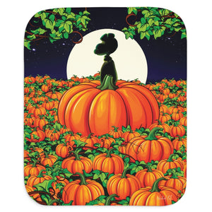 The Great Pumpkin Snoopy themed sherpa baby blanket
