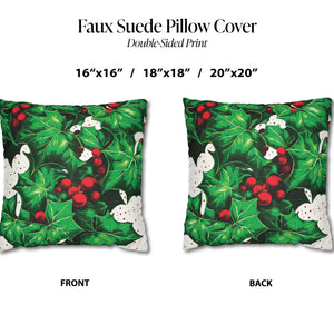 throw pillow with 'Holiday Ivy Cover Cozy Holiday Decor' design