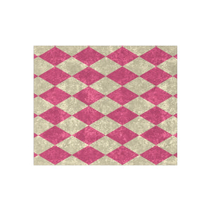 Pink and Yellow Harlequin Decorative Throw