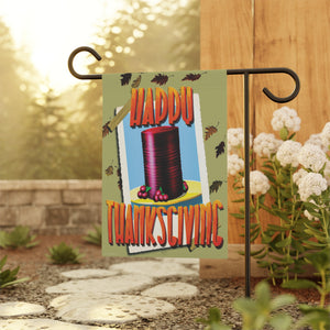 Garden flag with 'Retro Cranberry Sauce Funny Thanksgiving' design