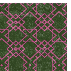 Green & Pink Geometric Decorative Throw Blanket