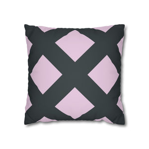 Reversible Lavender & Dark Grey Soft Pillow Cover