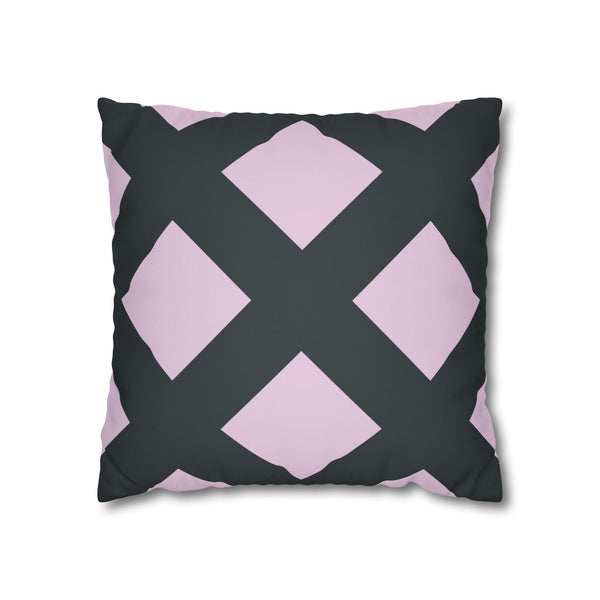 Lavender & Dark Grey Soft Pillow Cover Reversible
