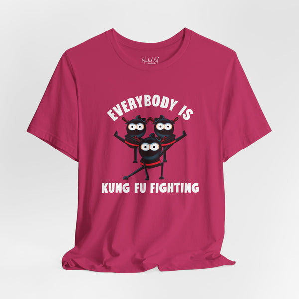 Everybody is Kung Fu Fighting 80s Music Funny T-Shirt