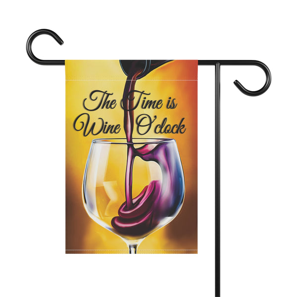 It's Wine O'Clock Funny Yard Flag