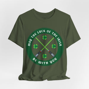 May the Luck of the Irish Be with You Sci-Fi St. Patrick's T-Shirt