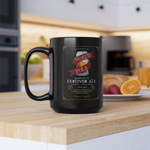 mug with 'North Pole Brewing Co Festivus Ale Holiday' graphic on a white background