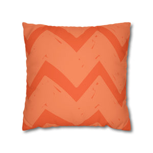 throw pillow with 'Vibrant Orange & Purple Reversible Cover' design