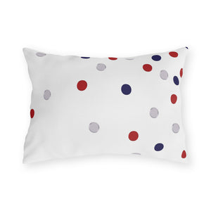 throw pillow with 'Patriotic Polka Dot American Chic Accent' design
