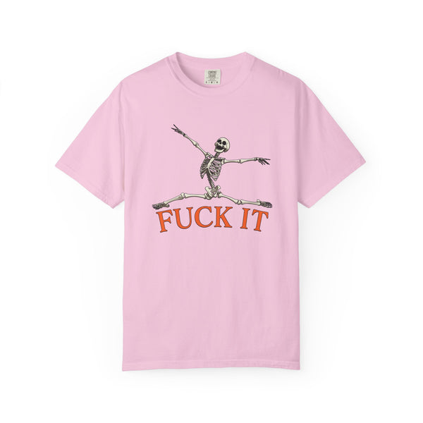Fuck It Leaping Skeleton Halloween T-Shirt Comfort Colors®