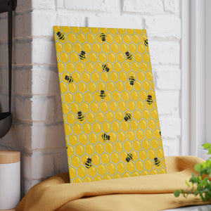Bumble Bees Cooking Gifts Yellow Glass home decor item