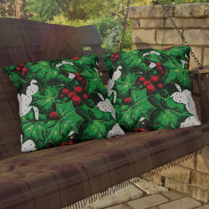 throw pillow with 'Holiday Ivy Christmas' design