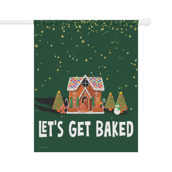Let's Get Baked Funny Christmas Flag