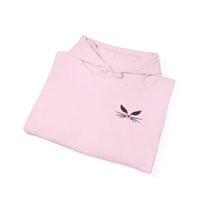 Light blue hoodie with embroidered 'Wicked Cat® Embroidered' design on a plain background