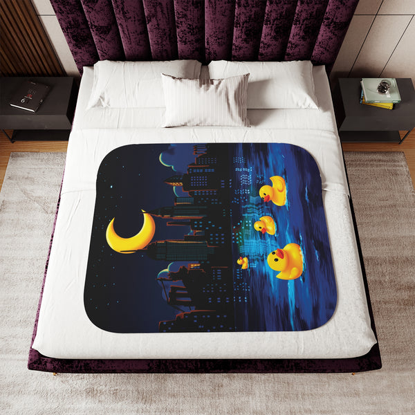 NYC Night Swim Ultra Soft Sherpa Baby Blanket