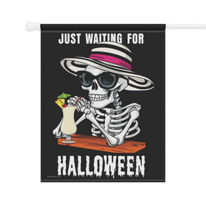 Waiting for Halloween Summer Yard Flag
